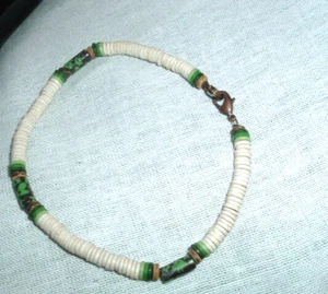 Mens Vintage Southwestern Heishi Wood Clay Bracelet - Picture 1 of 2