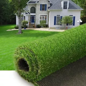 Custom Artificial Grass Mat Synthetic Landscape Fake Lawn Pet Dog Turf Garden - Picture 1 of 15