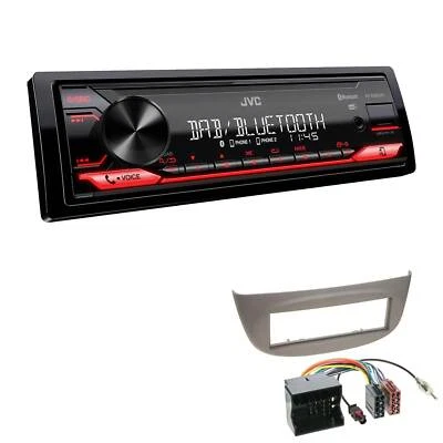 JVC KD-X282DBT Autoradio Bluetooth DAB+ für Renault Twingo II 2009-2014 hellgrau - Bild 1 von 4