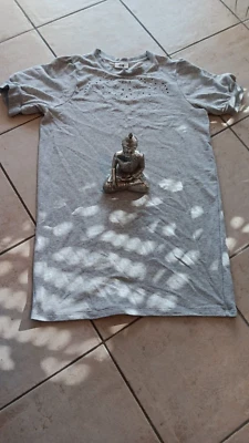 Kleid kurzarm Damen, knielang, Lochmuster, Sweat, hell grau, Gr. M, C&A - Bild 1 von 2