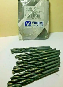 (10 pcs) Viking Drill & Jobber 9/32" EDP 16650 H Speed Twist Drills Black Finish - Picture 1 of 1