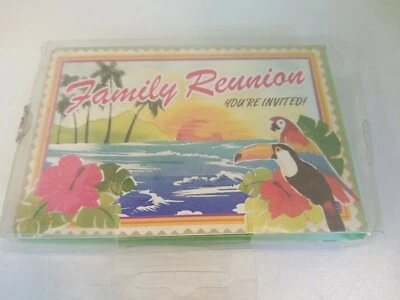  Tropical Beach Vacation Hawaiian Luau Party Novelty Invitations craft supply - Image 1 of 3