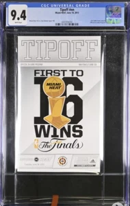 ￼ NBA Finals Game 6 Program CGC 9.4 Ray Allen 3 Miami Heat San Antonio Spurs - Picture 1 of 2