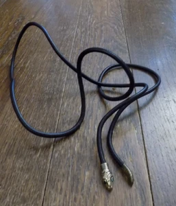 ZARA 3D SNAKE Head & tail Black Leather Cord Designer Necklace BELT X KATE MOSS - Picture 1 of 4