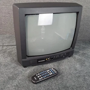 Sylvania CRT TV SST4132 13” Color Television w RCA Remote TESTED WORKING - Picture 1 of 11