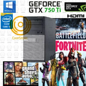 Fast Gaming PC Desktop Computer Core i5 GTX 750Ti SSD Win10 8GB HDMI WIFI - Picture 1 of 2