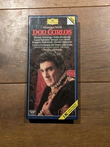 Verdi Don Carlos Placido Domingo 3x Chromium Dioxide Cassette Tape boxset + book - Picture 1 of 7