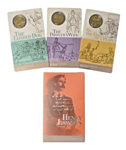2022 Henry Lawson Collection Set of 3x 50c Cent Uncirculated Coins on Cards - Picture 1 of 8