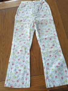 Vintage Ellanee Girls Size 12  Floral Flare Pants - Picture 1 of 11