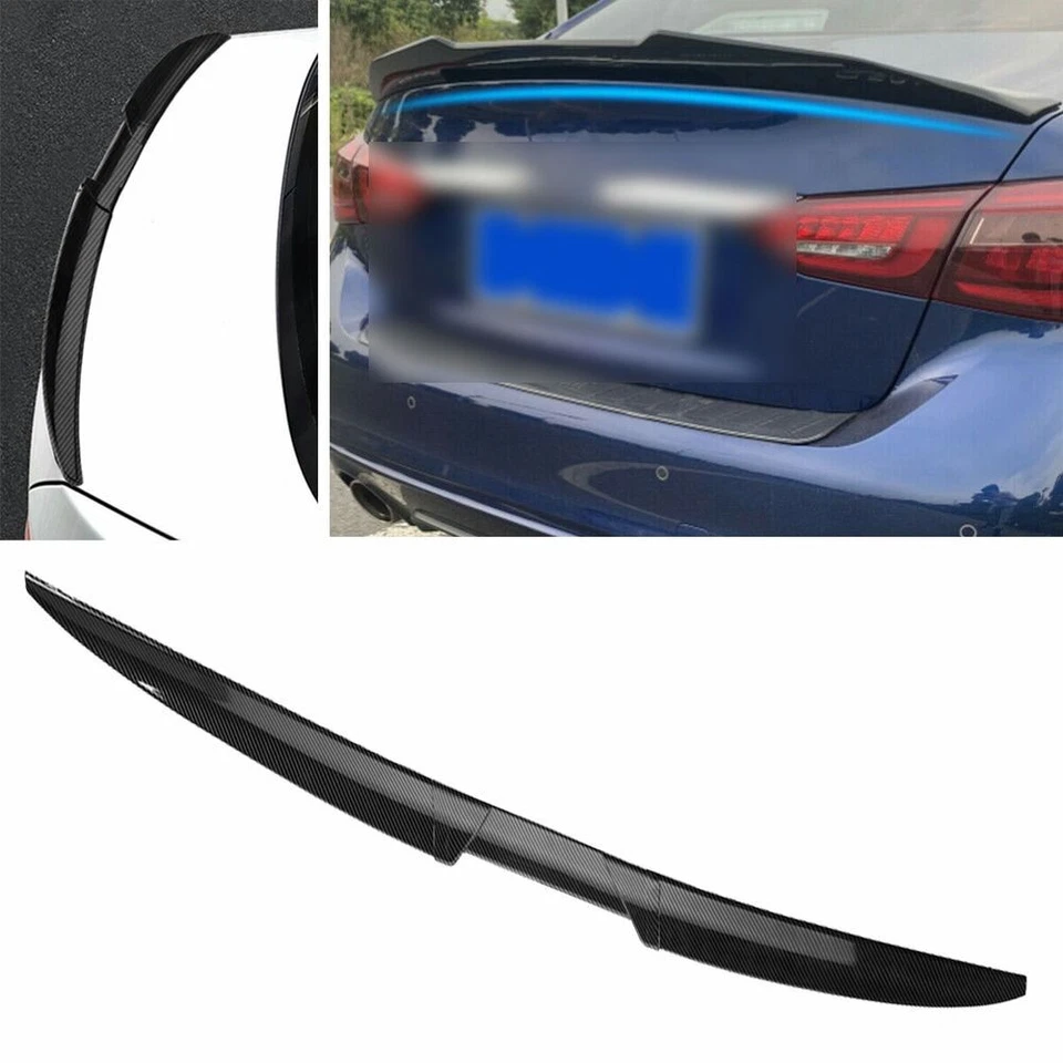 Fit For Porsche Macan SUV 2014-2017 Carbon Fiber Look Rear Trunk Spoiler Wing Foto 1 de 4