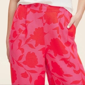 Women's Classic Rose High-Rise Linen Trousers Pants Kate spade x Target XS NWT - Picture 1 of 3