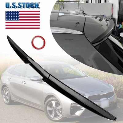 Rear Top Trunk Spoiler Wing Tail Lip Gloss Black For Kia Forte Hatchback Forte5 - Imagem 1 de 4
