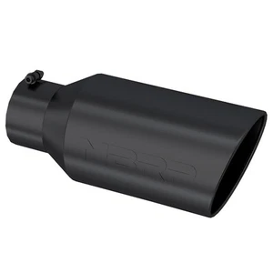 MBRP T5129BLK Acero Inoxidable Negro Extremo Laminado Redondo 5 pulgadas Punta de Escape Universal - Imagen 1 de 3