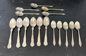 Unusual Vintage Three Sets Of Silver Plated Tea Spoons - Picture 1 of 5