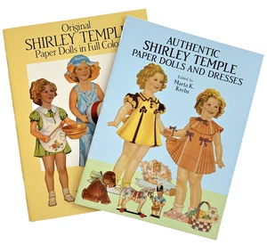 Shirley Temple Paper Doll Books Full Color Glossy 1988 & 1991 Dover VTG Lot of 2 - Picture 1 of 9