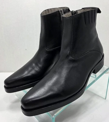 ALLSAINTS Hombres Bota Booker Botas Cuero Cremallera - Negras - EE. UU. 9 / UE 42 NUEVAS Foto 1 de 4