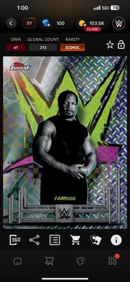 2025 WWE Topps Slam Digital FAAROOQ Finest Checkerboard Base Iconic READ - Image 1 of 3