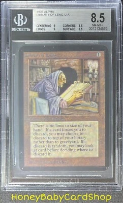 MTG Limited Edition Alpha 1993 Library of Leng BGS 8.5Q++ (Baby Quad++) NM/MT+ - Image 1 of 4