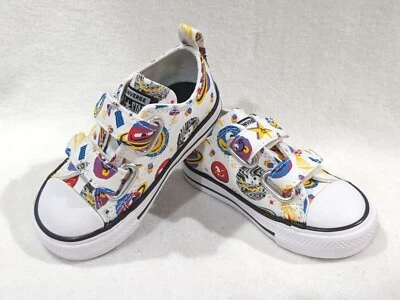 Zapatillas deportivas Converse CTAS 2V OX blancas/multi para niños pequeños - talla 5/9/10 nuevas con etiquetas A02979F Foto 1 de 4