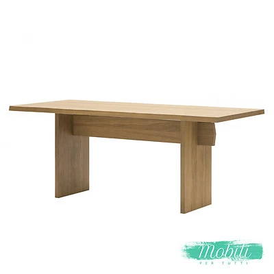 Tavolo Rettangolare Struttura e Piano Rovere Naturale cm.200 SPEDIZIONE GRATUITA - Immagine 1 di 4