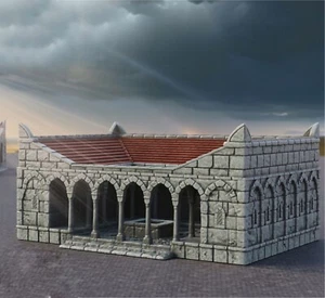 Hospital Krankenstation Gebäude - Ivory City 28mm Tabletop Mittelalter Stadt - Bild 1 von 10