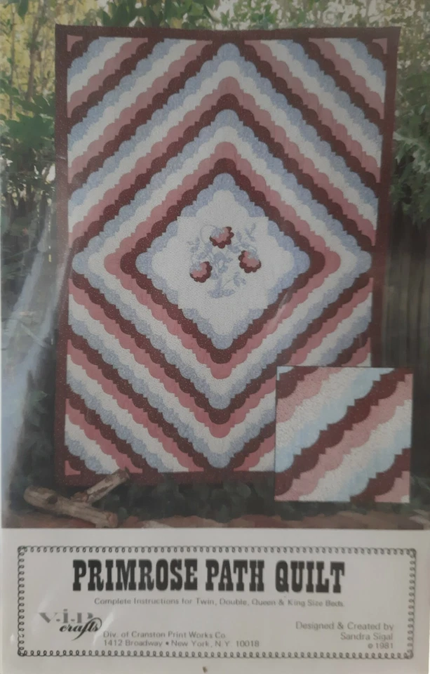 Pattern, V.I.P. Crafts, Primrose Path Quilt, Vtg (1981), COMPLETE - Image 1 of 1