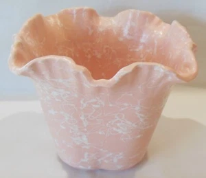 Maceta Shawnee Pottery Pink Cameo Ware cuadrada salpicaduras modelo #2510 - Imagen 1 de 12