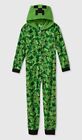 MINECRAFT Union Suit Pajamas Size X-Small XS 4-5 Boys One Piece Creeper Costume