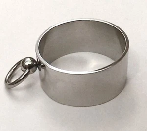 Chirurgenstahl  316L BDSM Sklavenring "Ring der O" mit BCR, 15 mm breit glänzend - Picture 1 of 12