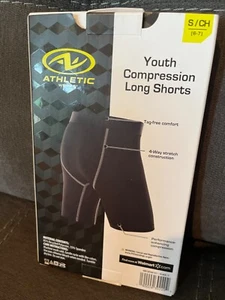 Athletic Works Youth Black Compression Shorts Small (6-7) New in Box Tag Free - Picture 1 of 2