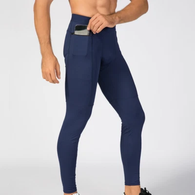 Men's Gym Pants Zipper Pocket Sport Running Training Leggings Sweatpants - Image 1 of 4