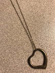 Open Heart Pendant Necklace - Sterling Silver - 18” - 5g - Picture 1 of 3