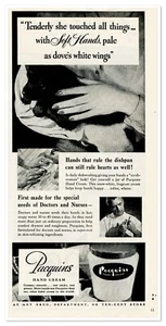 Anuncio impreso Pacquins Hand Cream Pale Dove's Wings 1946 anuncio de 3/4 páginas - Imagen 1 de 4