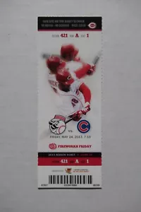 CINCINNATI REDS VS CUBS 5/24/2013 FULL TICKET ~ FELDMAN/VOTTO/PHILLIPS+ HRs - Picture 1 of 1