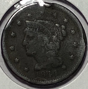 1844 Large Cent - Picture 1 of 2