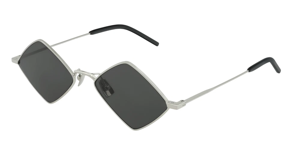 Gafas de sol Saint Laurent SL 302 LISA 001 plateadas rombo unisex nuevas auténticas Foto 1 de 1