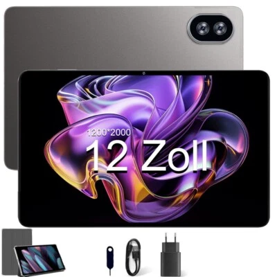 SENLINTECH Tablet Gaming 12 Pollici 2.4K 16GB RAM+128GB ROM 7000mAh 13MP+8MP 5G WlFl USB-C