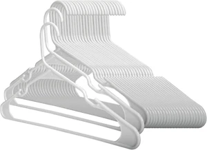 Standard Plastic Hangers, Everyday Tubular Clothes Hangers, Hanger (30 Pack) - Picture 1 of 6
