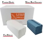C fold Paper Towels White & Blue Multi Fold Paper Hand Towel Tissue 2400 Sheets