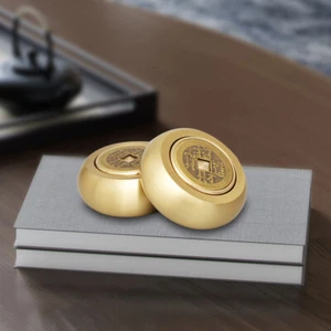 Reines Kupfer reicher Schatz Handgriff 纯铜招财进宝手把件 拉丝封釉黄铜 - Bild 1 von 5