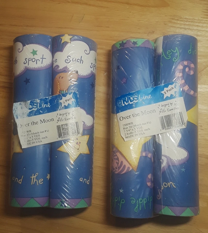 Лот из 4 рулонов обоев Kids Line Over The Moon - Изображение 1 из 2