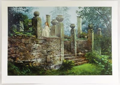 Signed GARDEN RENDEZVOUS James Christensen 2002 Offset Litho Print 26.5"  - Image 1 of 4