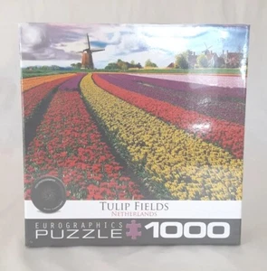 New Sealed Jigsaw Puzzle 1,000 Piece Netherlands Tulip Fields By Eurographics - Picture 1 of 12