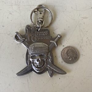Disney's Pirates of the Caribbean Skull And Swords Pewter Keychain