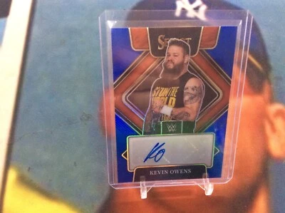 2022 Panini Select WWE KEVIN OWENS Blue Signatures Auto #38/49 - Image 1 of 3