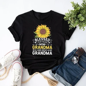 Blessed To Be Called Mom Grandma Great Grandma Mother's Day T-Shirt - Picture 1 of 22