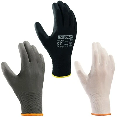 6 bis 480 Paar PU Montagehandschuhe Arbeitshandschuhe Nylon Mechanikerhandschuhe - Bild 1 von 4