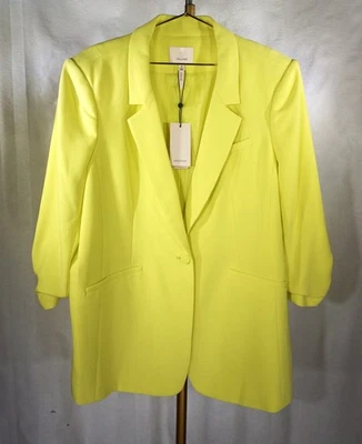 Cing a Sept WOMEN YELLOW BLAZER JACKET SZ 16 - Image 1 of 4