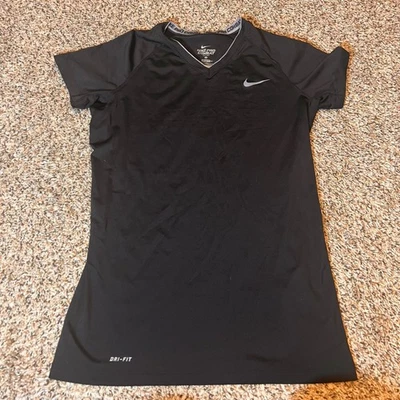 Nike Pro Combat Fitted Dri-FIT Training Top Athletic Shirt Black M - Image 1 of 4