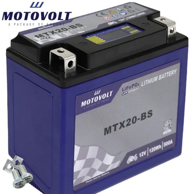 Battery For Harley XLH 883 Sportster CAM 1993 MotoVolt Lithium YTX20-BS - Image 1 of 4